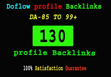 I will manually create profile backlinks from 130 HQ websites