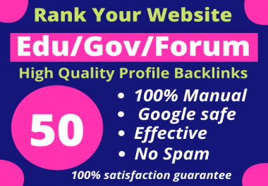 I Will Create 50 Edu/Gov/Forum Profile Backlinks