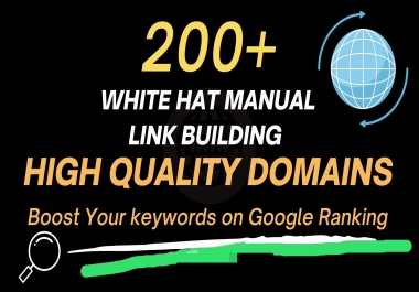 Create manuallly 200 powerful High DR Backlink Rank yourr site