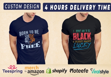 I will do an amazing typography t shirt design