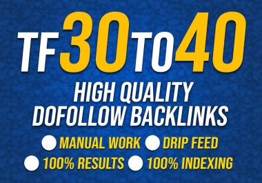 I will make 50 high trust flow dofollow backlinks,  high tf cf SEO link building