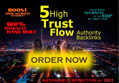 I will create 30 high authority trust flow powerful backlinks SEO service