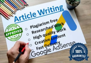 I will write 60 unique articles for adsense approval