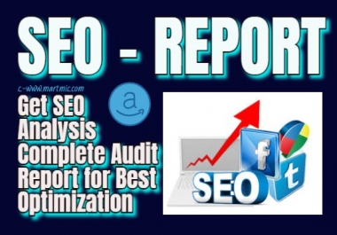 I will do SEO analysis audit report for website or blog