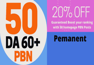Get 50 DA 60+ Homepage PBN Backlinks