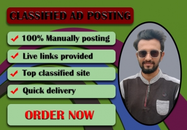 I Will Provide 150 Manual Classified Ads Posting On Top Ad Websites