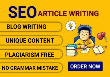 I will create a SEO friendly website content or article writing