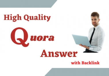 promote your web site with 20 high quality Quora answers backlinks