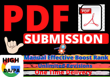 60 PDF Submission High authority website low spam score permanent backlinks