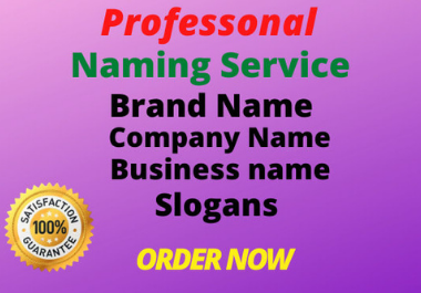 I will create unique brand name business name with slogan for you