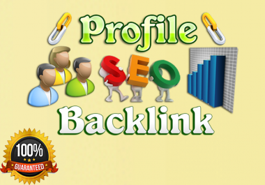 we will provide you 100 HQ profile backlinks from DA 80 to 90+