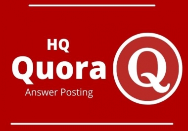 Promote your website in 5 High Quality Quora answer with your keyword and url
