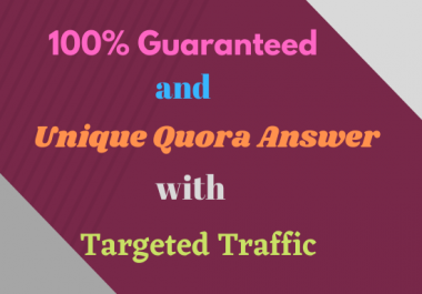 I will Guaranteed Your website with 25 Quora answers