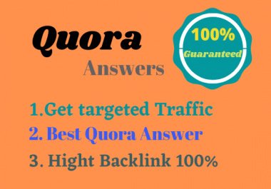 Guaranteed Your website with 40 Quora answers