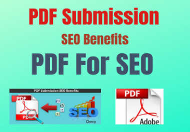 20 PDF Submission high authority website low spam score permanent backlinks for SEO