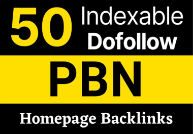 50 Indexable Dofollow PBN Homepage Backlinks