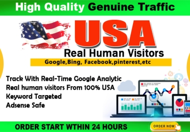 Drive 10000 USA High quality Real Human website traffic