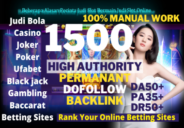 Buy 1 get 1package free 1500 Dofollow Web 2.0betting/Baccarat/Casino/Gambling/Poker/Judi BOLA
