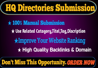 I will manually 70 directory submissions with instant approval live link for google top ranking