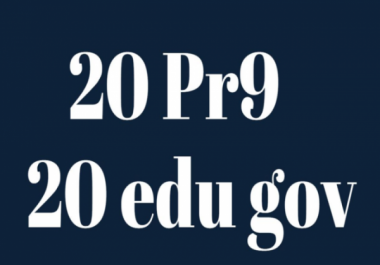 manual 20 pr9 high trust flow and 20 EDU Govs dofollow SEO Authority Backlinks