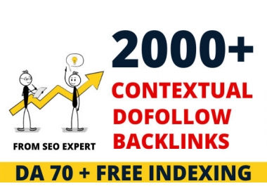 2000 high quality contextual dofollow seo backlinks