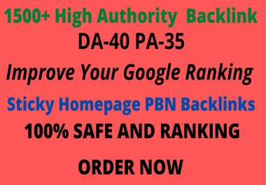 Get powerful 1500+ pbn backlinks with high DA /PA on your homepage. Letest update on 2021
