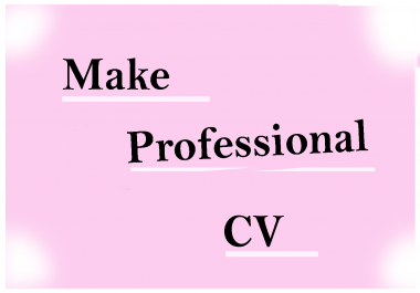 I will make professional design CV