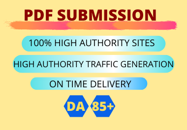20 PDF Submission High Authority low spam score website permanent backlinks unique link building