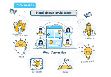 I will design hand drawn vector icons