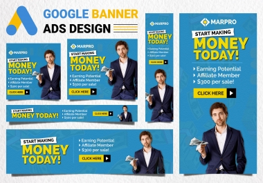 I will design creative google banner ads