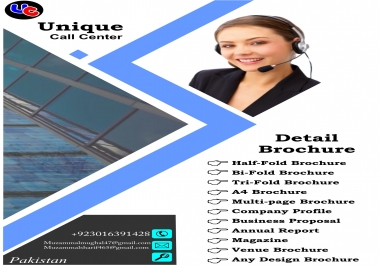 Create professional brochure design for your business