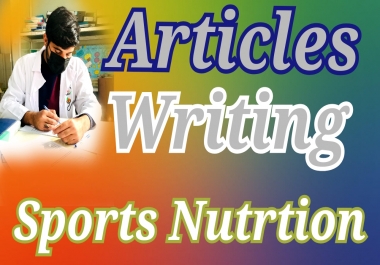 i will write an article related to Health Nutrition Medical sports nutrition fitness