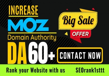 increase moz da domain authority 60 plus