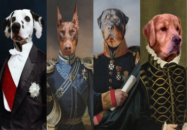 You will get high-quality royal pet custom portrait