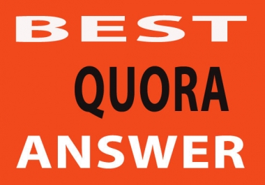 I will provide high quality best 30 Quora answer with backlinks
