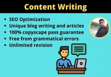 I will write content for an Article,  Blog post,  Social media or website