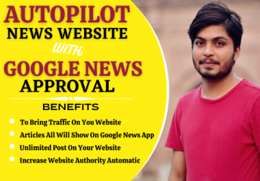 I will create an Autopilot News Website with Google News Approval on any niche for passive income.