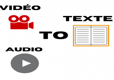 I will convert your vidé o or audio to text all languages are accepté s