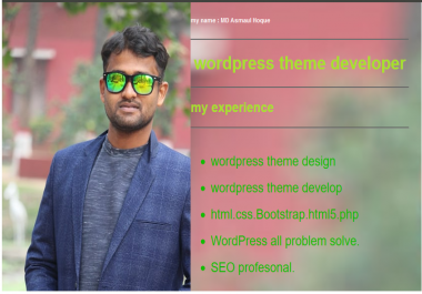 I will do WordPress theme customization and WordPress Website Design.