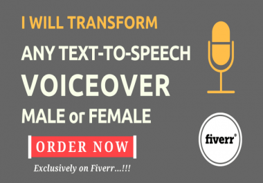 I will record a voiceover from any text