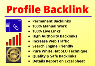 80 Profile Backlinks High Authority Permanent Manual Natural Link Building