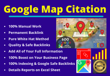 600 Google Map Citation Manual Pointing for Local Business SEO