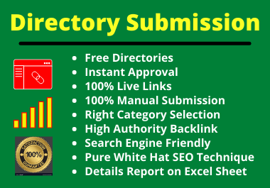 35 Directory Submission Backlink Instant Approve on High Authority Site Manually for Any Country