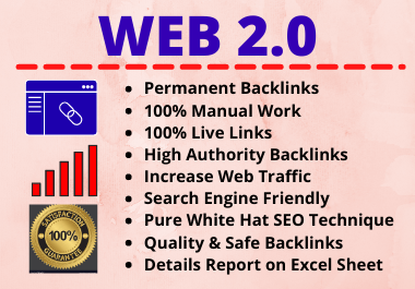 60 Web 2.0 Backlinks High Authority Permanent Manual Contextual Link Building
