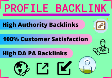 20 Profile Backlinks high authority website permanent backlinks unique link building