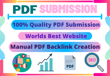 20 PDF Submission low spam score high authority permanent backlinks
