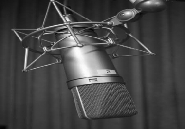 I will record a 100 word VOICEOVER for your project I will record a voiceover of up to 100 words for