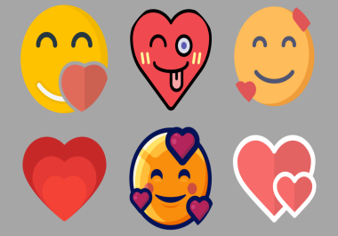 I will design flat emojis using adobe illustrator