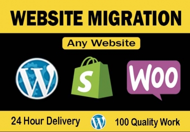 Migrate backup clone transfer migration wordpress website and shopify website