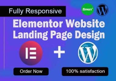 I will design elementor pro wordpress website or landing page using elementor